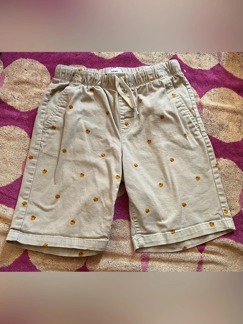 🍔 Old Navy Boys Khaki Hamburger Pull On Shorts